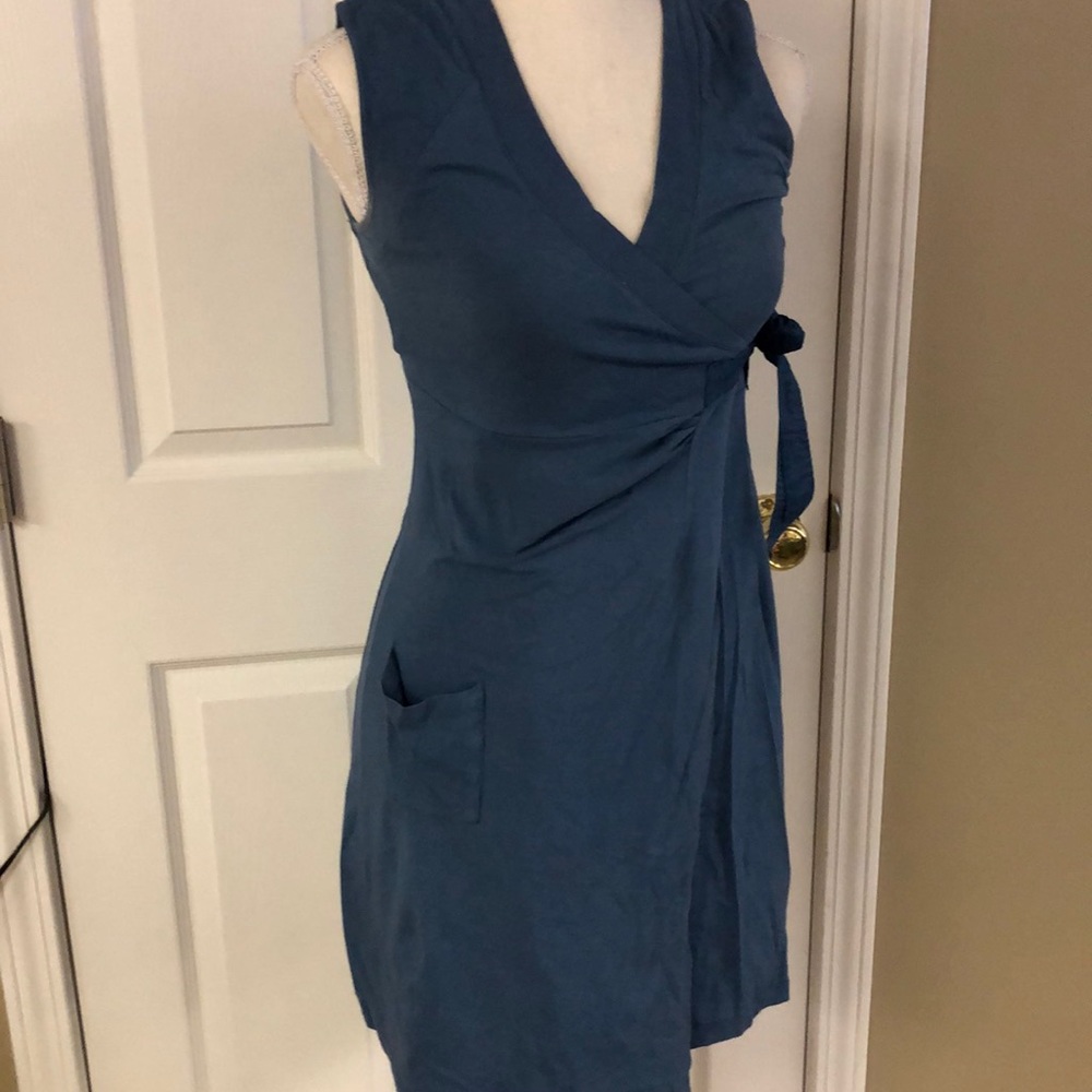 Lole: slate blue wrap dress. Super soft!